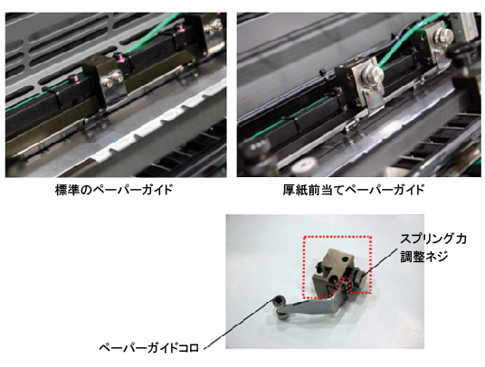 厚紙用ペーパーガイド追設